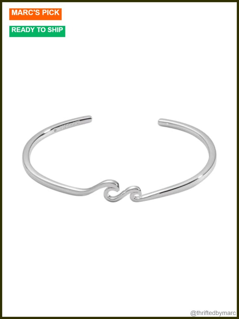 Wave Cuff Bracelet Open Bangle Minimalist Stackable Jewelry